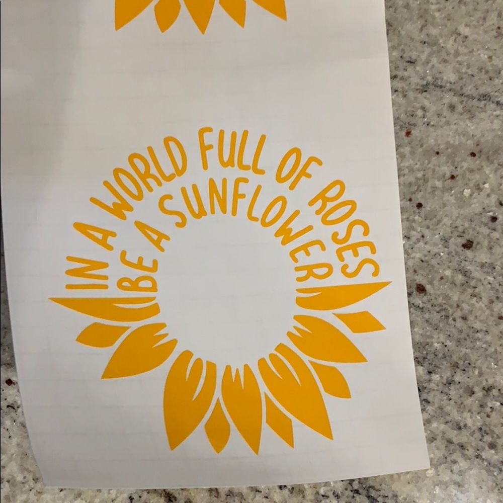 Sunflower vinyl decal - Picture 2 of 3